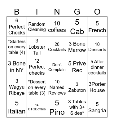 August Bingo Card