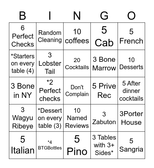 August Bingo Card