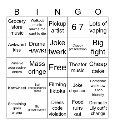 Wedding bingo Card