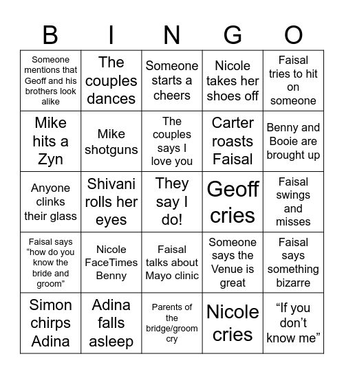 Newly Zeds!!! Bingo Card