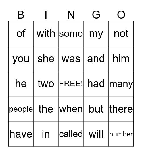 Lisa's Bingo Card