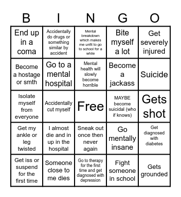 Life Bingo Card