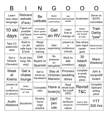Life while paying off loans Bingo Card