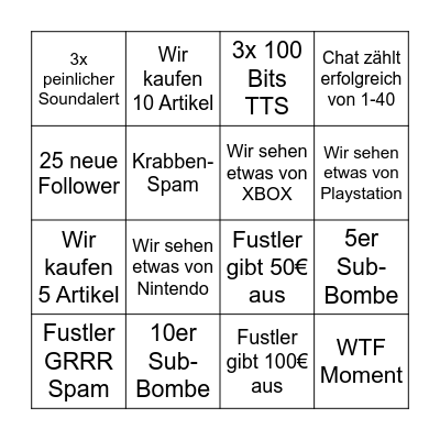 Bingo Card