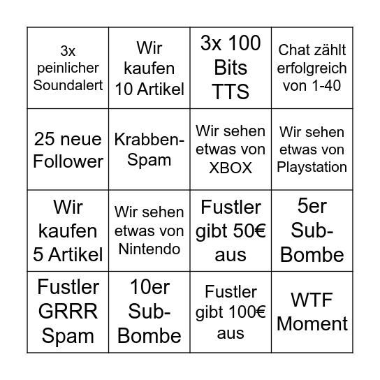 Bingo Card