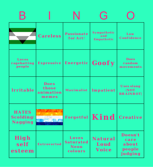 𝐏𝐞𝐫𝐬𝐨𝐧𝐚𝐥𝐢𝐭𝐲 𝐁𝐢𝐧𝐠𝐨 Bingo Card