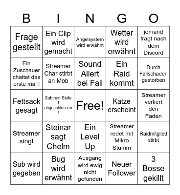 Steinar Bingo Card