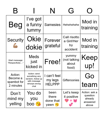 Tycoon BINGO Card
