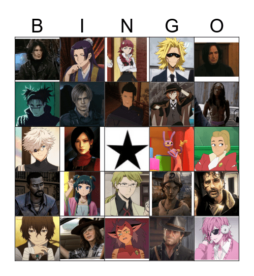 𝒪𝓁𝒾𝓍𝓈𝓏'𝓈 𝒻𝒶𝓋 𝒸𝒽𝒶𝓇𝒶𝒸𝓉ℯ𝓇 Bingo Card