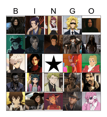 𝒪𝓁𝒾𝓍𝓈𝓏'𝓈 𝒻𝒶𝓋 𝒸𝒽𝒶𝓇𝒶𝒸𝓉ℯ𝓇 Bingo Card