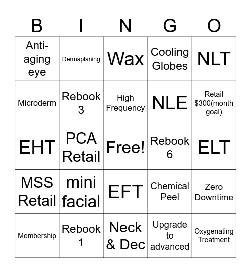 Esty Bingo Card