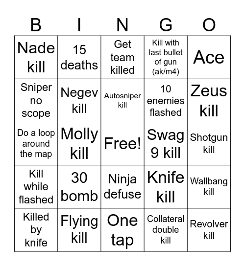 CSBingo Card