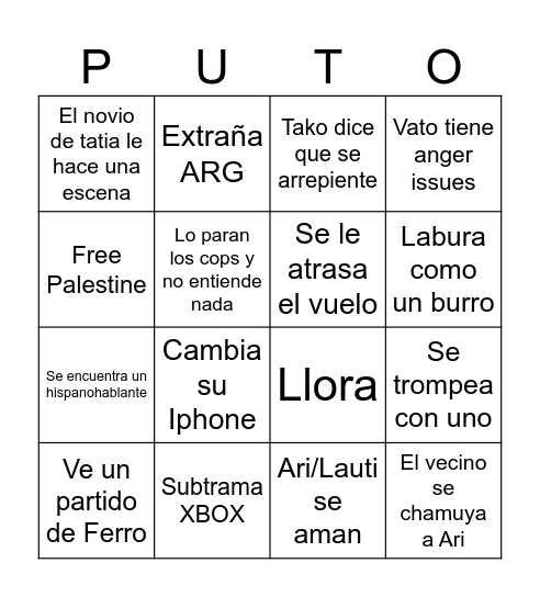 Lauti en Georgia Bingo Card