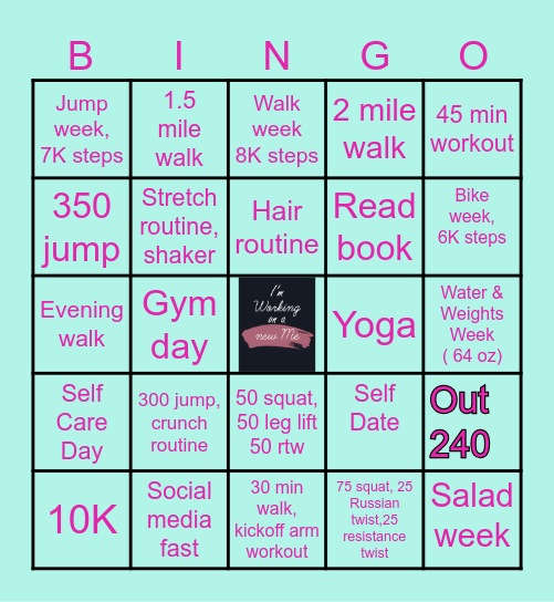August Bingo Card