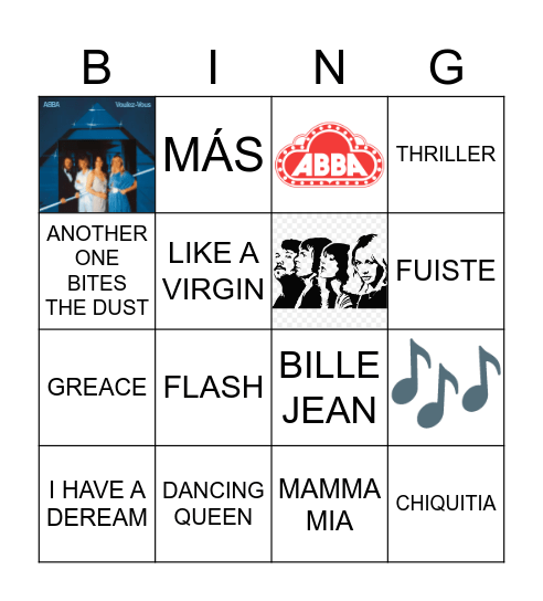 Bingo musical CRIS Bingo Card
