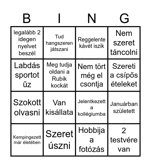Bingo Card