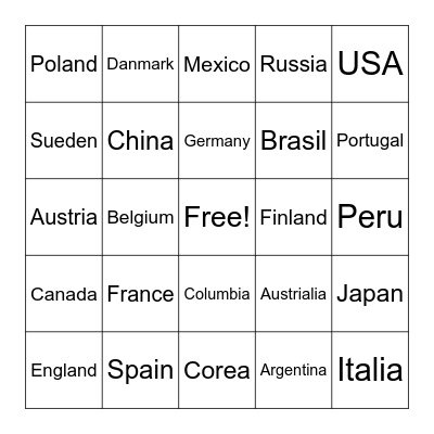 Bingo Card