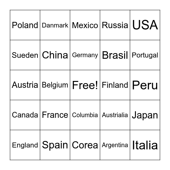 Bingo Card