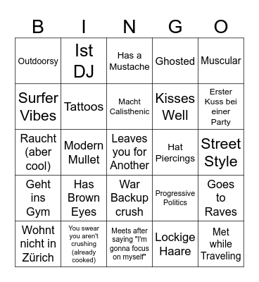 Annalena's Crushes Bingo Card