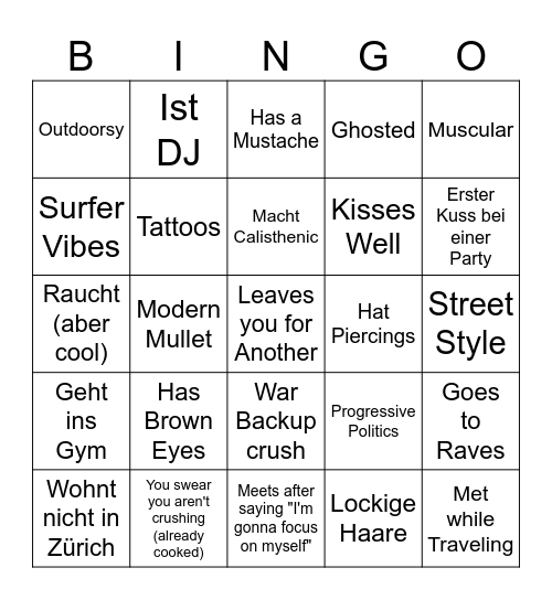 Annalena's Crushes Bingo Card