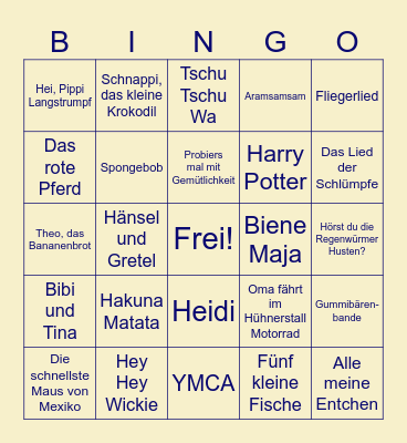 MUSI-BINGO Card