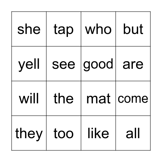 The Mat Bingo Card