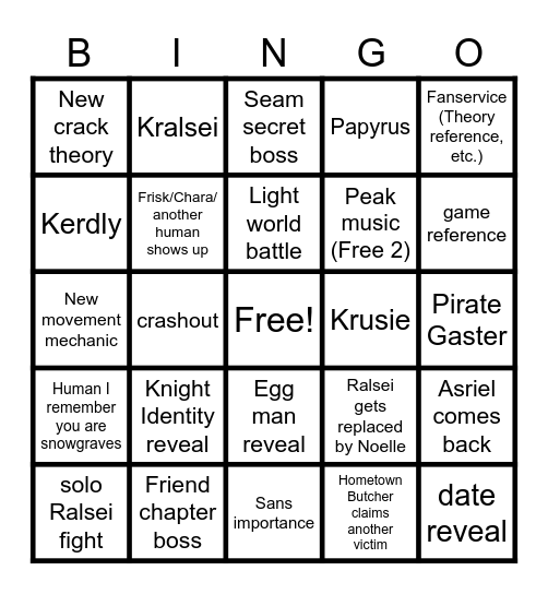 CH5 BINGO Card