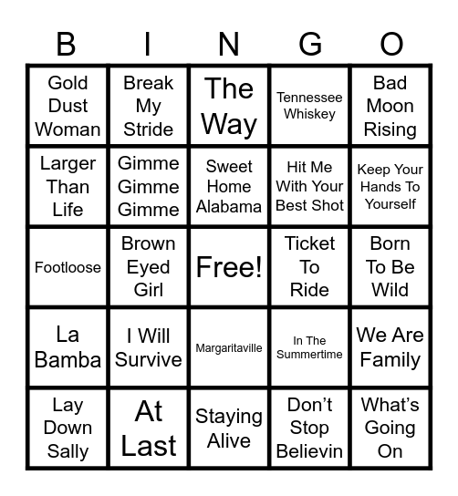 Suede Dogs - NEWLANDS Bingo Card