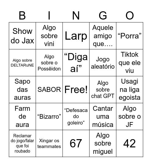 Gabimendas bingo Card