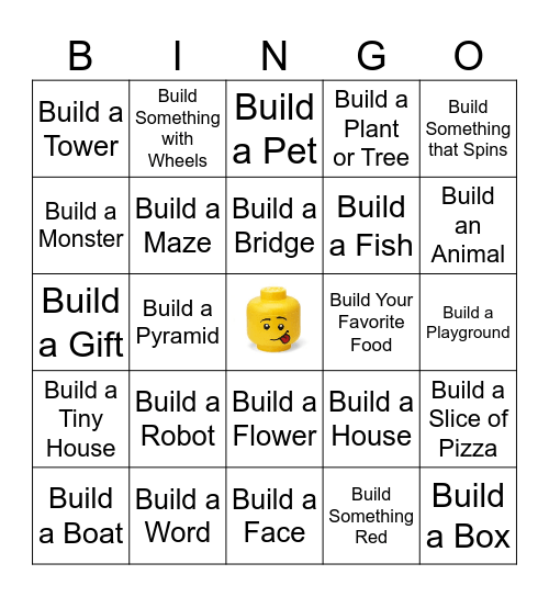 MASTER BUILDER BINGO Card