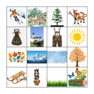 Jahreszeiten Bingo Card