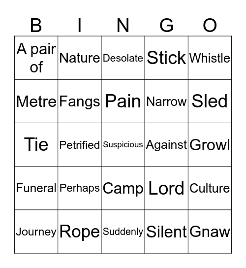 Bingo Card