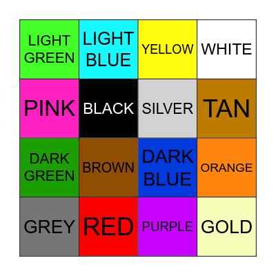BEIGE Bingo Card