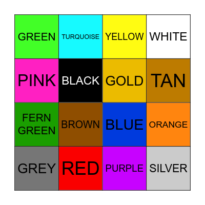 BEIGE Bingo Card