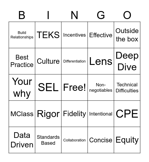 Preservice Bingo 2026 Bingo Card