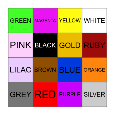SAPPHIRE Bingo Card