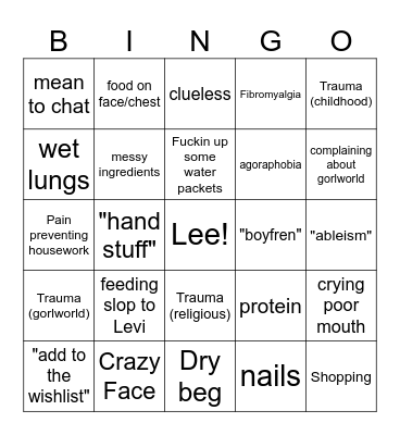 QLR Bingo Card