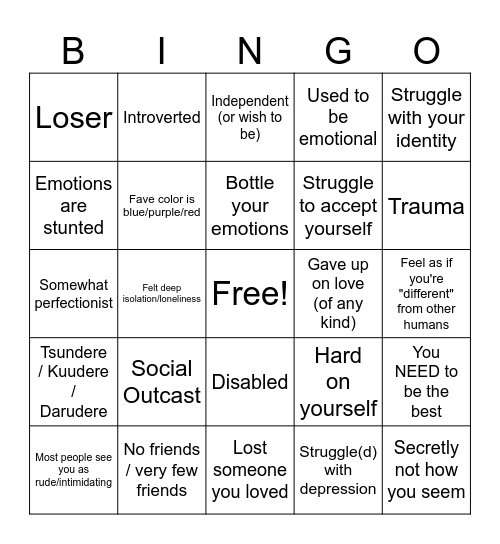 Cryo Vision Holder Bingo Card