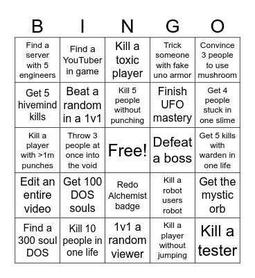 Ability Wars Bingo Card