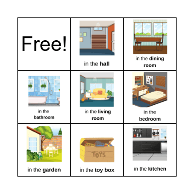 Rooms / Home Bingo Card
