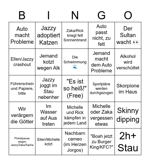 G👃Land Bingo Card