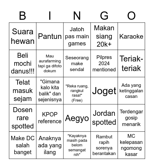 PSDI 2026 BINGO Card