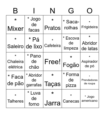 Chá de Panela da Byanka Bingo Card
