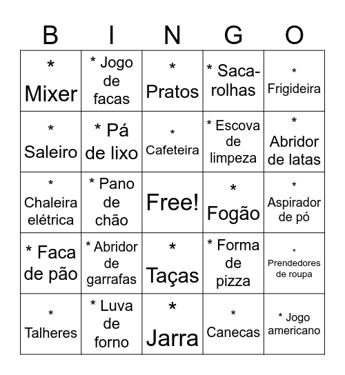 Chá de Panela da Byanka Bingo Card