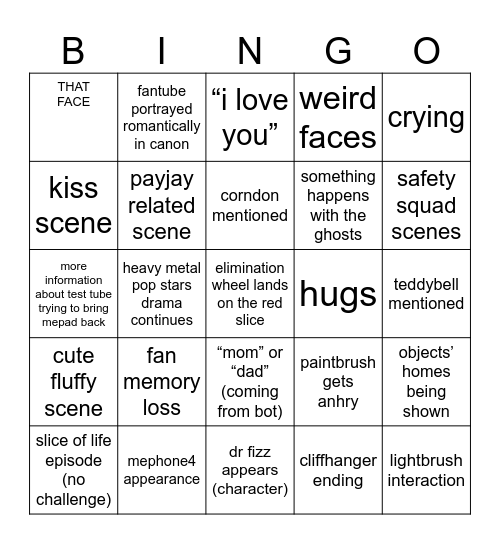 ii4 ep6-ep7 bingo!! Bingo Card