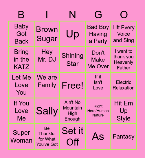 Beats and Bingo 2 Bingo Card