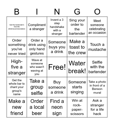 ED Code Brews Bingo Card