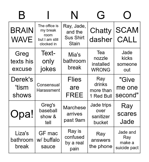 Real Noodles Bingo Card