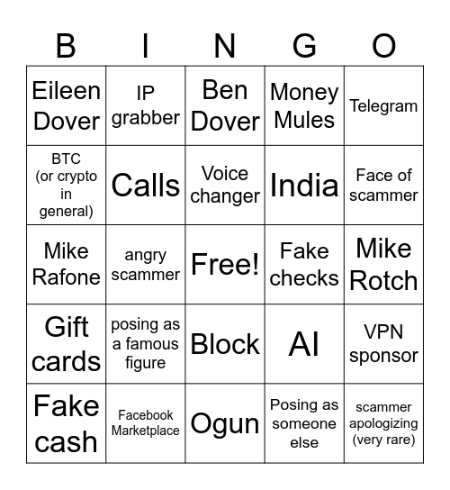 Pleasent green bingo Card