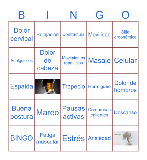BINGO CERVICAL Bingo Card